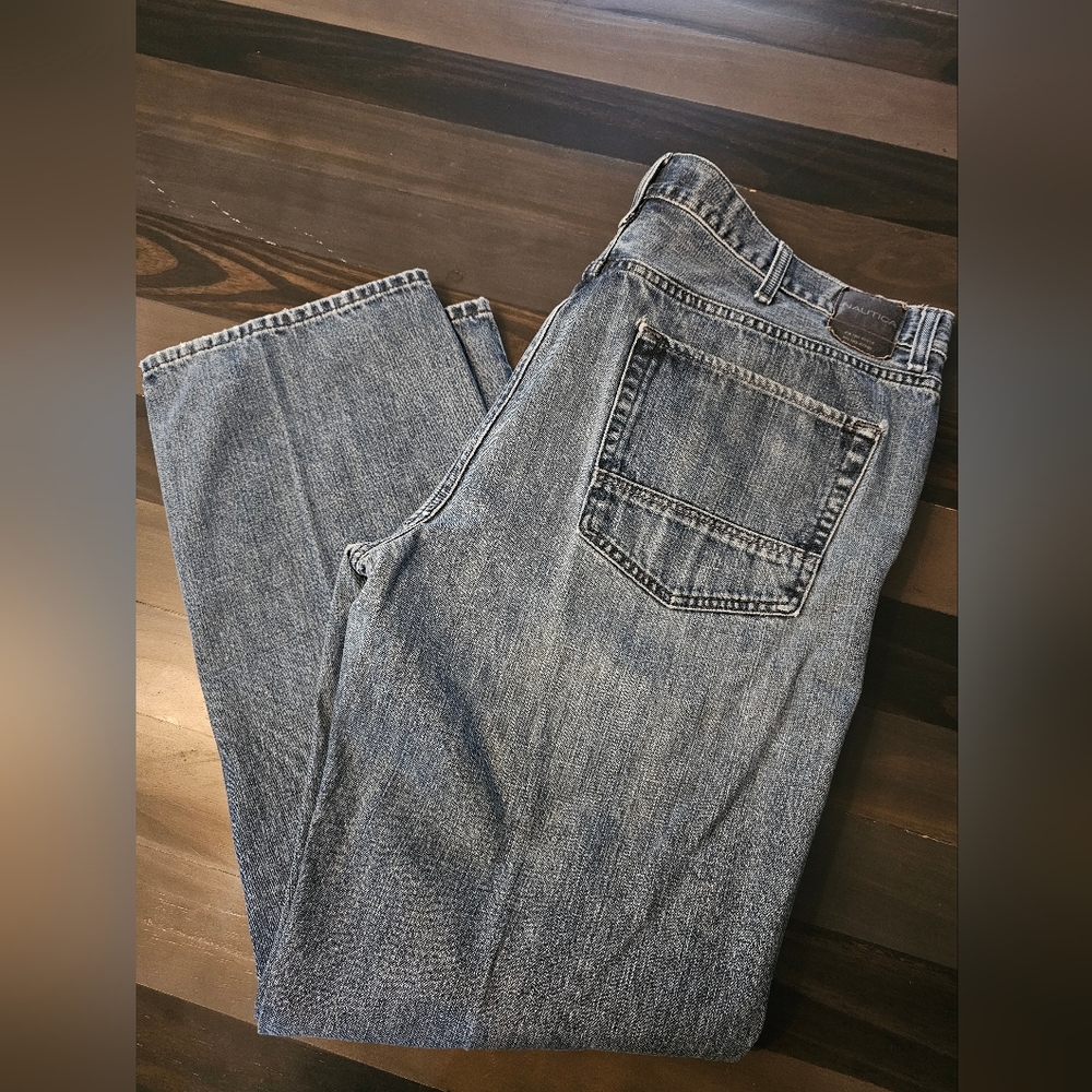 Nautica Men's Straight Leg Light Blue Jeans